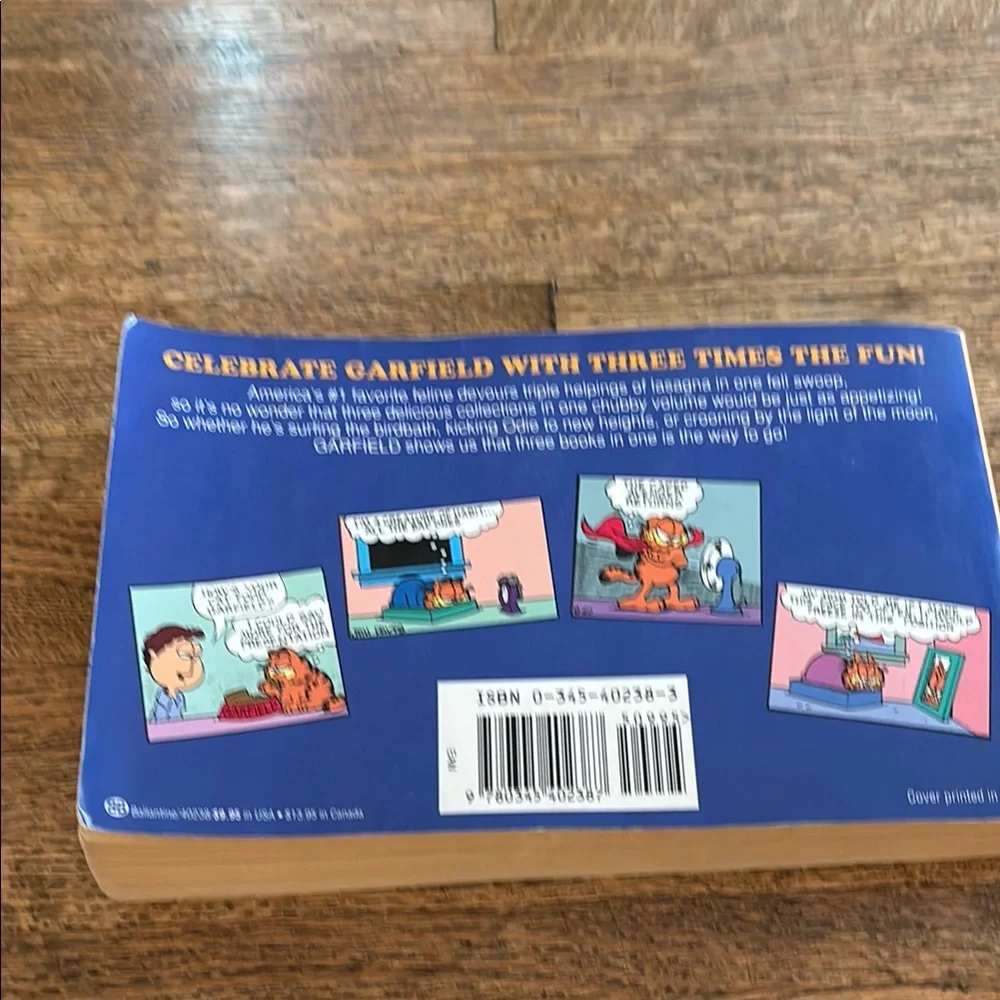 Vintage Set of 3 Garfield the Cat Comic Strip Funny Book Collection by Jim Davis